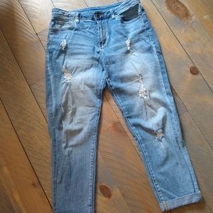 Grace & Lace Distressed Girlfriend Denim